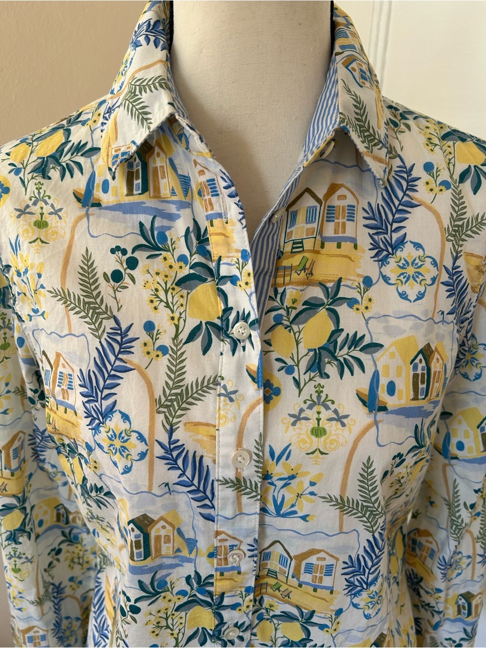J.McLaughlin Lois Lemon Almafi Coast Shirt